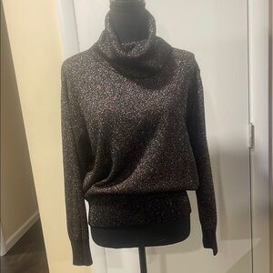 Dress Barn Black Cowl Neck Sweater